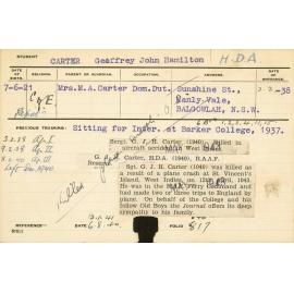 CARTER, Geoffrey John Hamilton (Hawkesbury Diploma of Agriculture (HDA))