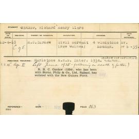 CARDEW, Richard Henry Clare (Hawkesbury Diploma of Agriculture (HDA))
