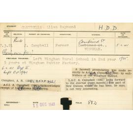 CAMPBELL, Allan Raymond (Hawkesbury Diploma in Dairy (HDD))