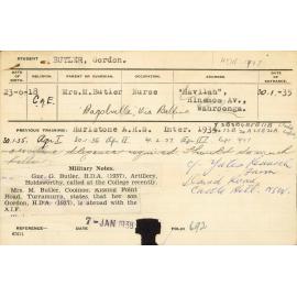 BUTLER, Gordon (Hawkesbury Diploma of Agriculture (HDA))