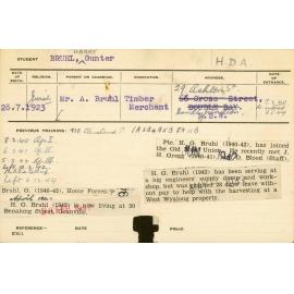 BRUHL, Harry Gunter (Hawkesbury Diploma of Agriculture (HDA) (Honours Class II))