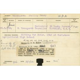 BROSGARTH, Phillip Henry (Hawkesbury Diploma of Agriculture (HDA))