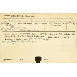 BROADHEAD, Douglas (Hawkesbury Diploma in Dairy Technology (HDDT))