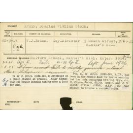 BRIEN, Douglas William Storm (Hawkesbury Diploma of Agriculture (HDA))