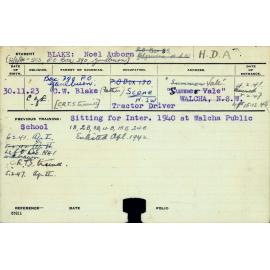 BLAKE, Noel Auborn (Hawkesbury Diploma of Agriculture (HDA))