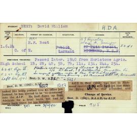 BEST, David William (Hawkesbury Diploma of Agriculture (HDA))