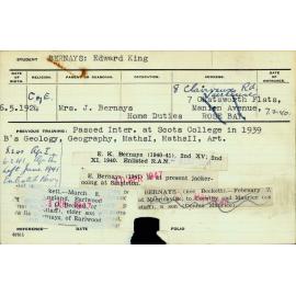 BERNAYS, Edward King (Hawkesbury Diploma of Agriculture (HDA))