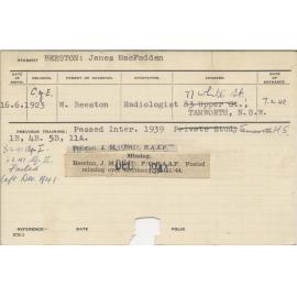 BEESTON, James Macfadden (Hawkesbury Diploma of Agriculture (HDA))