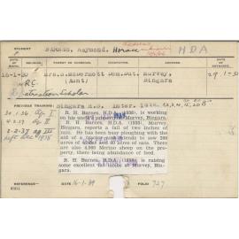 BARNES, Raymond Horace (Hawkesbury Diploma of Agriculture (HDA))