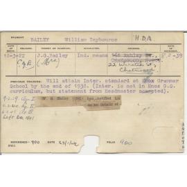 BAILEY, William Seybourne (Hawkesbury Diploma of Agriculture (HDA))