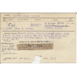 ARTHUR, James Bertram (Hawkesbury Diploma of Agriculture (HDA))