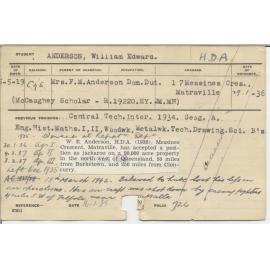 ANDERSON, William Edward (Hawkesbury Diploma of Agriculture (HDA))