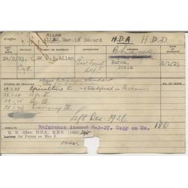 ALLAN, Harold Edward (Hawkesbury Diploma of Agriculture (HDA) & Hawkesbury Diploma in Dairying (HDD))