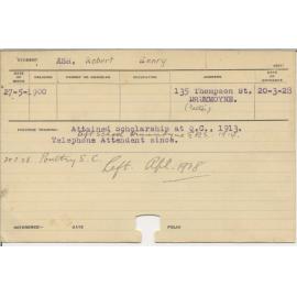 ASH, Robert Henry (Special Course - Poultry)