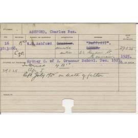 ASHFORD, Charles Rex (Agriculture 1)