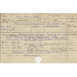 BELL, Hector David (Hawkesbury Diploma of Agriculture (HDA))