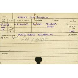 BOYDELL, John Broughton (Hawkesbury Diploma of Agriculture (HDA))