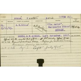 BROUE, Gaston Marie (Hawkesbury Diploma of Agriculture (HDA))