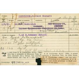 CAMBRIDGE, Richard Harnett (Hawkesbury Diploma of Agriculture (HDA))