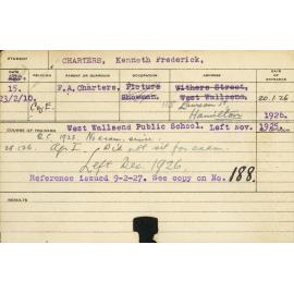 CHARTERS, Kenneth Frederick (Hawkesbury Diploma of Agriculture (HDA))