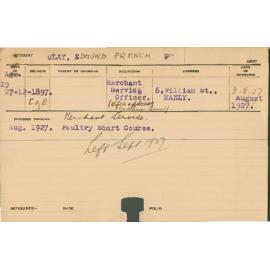 CLAY, Edmund French (Short Course - Poultry)