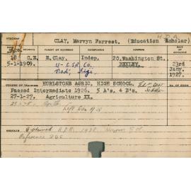 CLAY, Mervyn Forrest (Hawkesbury Diploma of Agriculture (HDA))