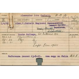 CORBETT, Alexander John (Hawkesbury Diploma of Agriculture (HDA))