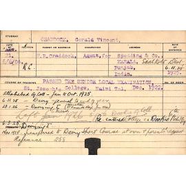 CRADDOCK, Gerald Vincent (Dairy Short Course)