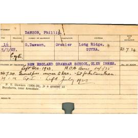 DAWSON, Phillip (Hawkesbury Diploma of Agriculture (HDA))