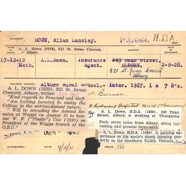 DOWN, Allan Lansley (Hawkesbury Diploma of Agriculture (HDA))