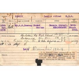 DOWNEY, Leslie Alfred (Hawkesbury Diploma of Agriculture (HDA))