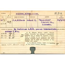 EILBACK, Alfred Keith (Hawkesbury Diploma of Agriculture (HDA))
