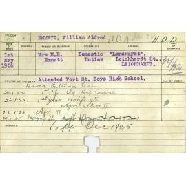 EMMETT, William Alfred (Hawkesbury Diploma of Agriculture (HDA) & Hawkesbury Diploma in Dairy (HDD))