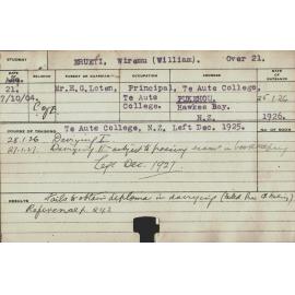 ERUETI, Wiremu (William) (Hawkesbury Diploma in Dairy (HDD))