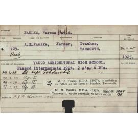 FAULKS, Marcus David (Hawkesbury Diploma of Agriculture (HDA) (Honours))