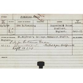 FIELDING, Percy (Hawkesbury Diploma of Agriculture (HDA))