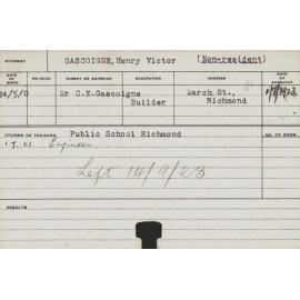 GASCOIGNE, Henry Victor (Engineer)