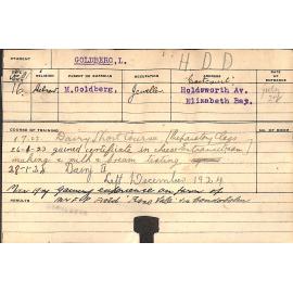 GOLDBERG, L (Hawkesbury Diploma in Dairy (HDD))