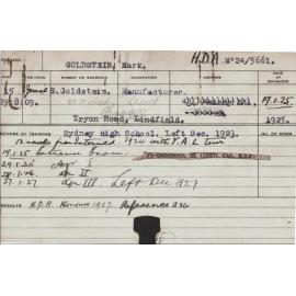 GOLDSTEIN, Mark (Hawkesbury Diploma of Agriculture (HDA))