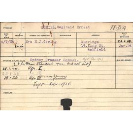 GOWING, Reginald Ernest (Hawkesbury Diploma of Agriculture (HDA))