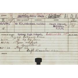 GRANTHAM, Harry Alwyn (Hawkesbury Diploma of Agriculture (HDA))