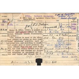 HILL, Robert Raymond (Hawkesbury Diploma of Agriculture (HDA))