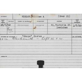 HISLOP, William A (Blacksmith)