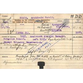 HOBBS, Archibald Harold (Hawkesbury Diploma in Dairy (HDD))