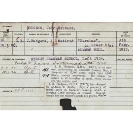 HODGENS, John Richard (Hawkesbury Diploma of Agriculture (HDA))