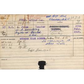 JONES, Arthur Leo (Hawkesbury Diploma of Agriculture (HDA))