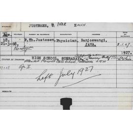 JUSTESEN, Ivar Holch (Hawkesbury Diploma of Agriculture (HDA))