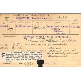 KILPATRICK, David Tennant (Hawkesbury Diploma of Agriculture (HDA))