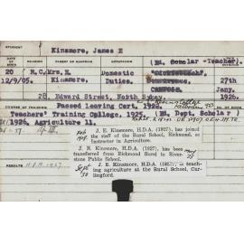 KINSMORE, James E (Hawkesbury Diploma of Agriculture (HDA))
