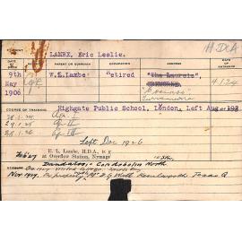 LAMBE, Eric Leslie (Hawkesbury Diploma of Agriculture (HDA))
